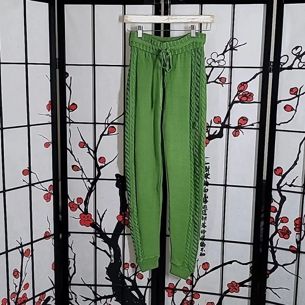Paola Bernardi Green Knit Sweat/ Lounge Pants